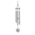 Regal Art & Gift 13324 - 32" Sentiment Heart Silver Chime Aluminum/Steel/Acrylic Chime