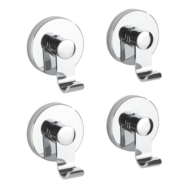 Wenko 4er-Set Haken »Irun« mit Vacuum-Loc - Befestigen ohne Bohren Image