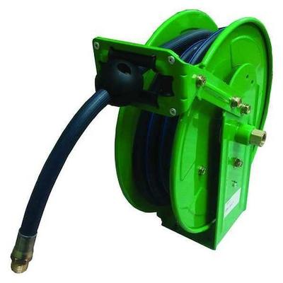 SPEEDAIRE 45UZ37 Spring Return Hose Reel, 1/4 in Hose Diameter, 50 ft Length,