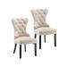 Porthos Home Caja Tufted Velvet Dining Chairs with Rubberwood Legs, Set of 2