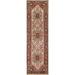 Geometric Heriz Serapi Runner Rug Handmade Wool Foyer Carpet - 2'5"x 9'8"