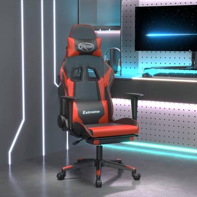 vidaXL Gaming Chair with Footrest multi color Faux Leather