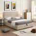 Full Size Upholstered Platform Bed with Storage Underneath, Metal Bed Frame with Tufted Headboard and Gas Lift Up Storage