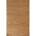 Brown Contemporary Area Rug Hand-knotted Jute Carpet - 4'4"x 6'6"