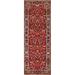 Red Heriz Serapi Oriental Runner Rug Hand-knotted Wool Carpet - 2'5"x 8'0"