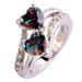Kayannuo Rings for Women Easter Clearance Women Famale Fashion Lover Jewelry Heart Cut Rainbow & White Gemstone Ring Valentines Day Gifts