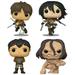 Funko Pop! Attack on Titan Season 3 Collectors Set: Ymir s Titan Bertholdt Hoover Eren Yeager and Mikasa 4 Pieces