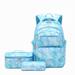 Children s Schoolbag with Lunch Bag and Pencil Box Primary School Girl s Backpack 3 in 1 Backpack Set(Blue)