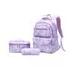 Children s Schoolbag with Lunch Bag and Pencil Box Primary School Girl s Backpack 3 in 1 Backpack Set(Violet)