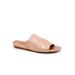 Wide Width Women's Camano Slide Sandal by SoftWalk in Rose Gold Metallic (Size 9 W)
