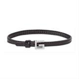 Gucci Jewelry | Gucci Square G Logo Crystal Leather Bracelet | Color: Black | Size: Os