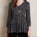 Anthropologie Tops | Anthropologie Maeve Lila Tiered Blouse Xs | Color: Black/White | Size: Xs