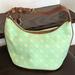 Dooney & Bourke Bags | Dooney & Bourke Green Pink White Monogram Logo Shoulderbag W Leather Strap | Color: Brown/Green | Size: Os