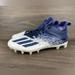 Adidas Shoes | Adidas Adizero Scorch Football Cleats White Navy Blue Fw4087 Men's Size 11.5 | Color: Blue/White | Size: 11.5