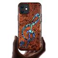 Carveit Handmade Wooden Protective Case for iPhone 12 mini Magnetic Case Cover Wood Engraving Unique Phone Case Compatible with iPhone 12 mini