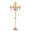 Sziqiqi 102cm 5-Arm Candelabra Candle Holder for Wedding Decor- Floor Gold Candle Holders for Pillar Candles Antique Tall Centerpieces Flower Stand for Events Party Ceremony