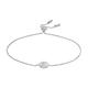 Fossil Bracelet for Women Sterling Silver, Length: 216mm, Width: 8.7mm Silver Sterling Silver Bracelet, JFS00616040