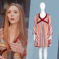 Wanda Vision-Robe de Grossesse pour Femme Costume de Sorcière Écarlate Cosplay Maximoff Trempé