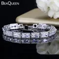 BeaQueen – Bracelet de mariée en cristal CZ pour femmes bijoux de luxe grande pierre de Zircon