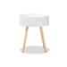 Baxton Studio Jessen Mid-Century Modern White 1-Drawer Wood End Table - Wholesale Interiors SR1703019-White-ET