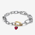 Ensemble Bracelet Coeur Bicolore Pandora ME