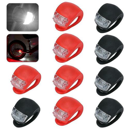 Thsinde - 10x Fahrradlampe Fahrrad Frontlicht Rücklicht Radlicht Led Silikonlampe(costbuy)