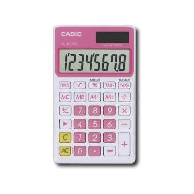 Casio Solar Wallet Calculator - Pink