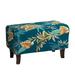 KBOOK Stretch Ottoman Cover Rectangle Printed Ottoman Footstool Slipcover Green