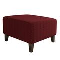 Niuer Stretch Ottoman Slipcover Jacquard Ottoman Covers Square Footstool Slip Cover Claret Block -lift Flower Pedal S Code