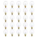 Tomshine AC230V G40 Globe Tungsten Incandescent Bulb Lamp 25 Pack E12 Base Socket Holder IP44 Water Resistance Warm White for String Light Home Party Decoration Wedding Function Portable