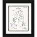 Donovan Kelly 26x32 Black Ornate Wood Framed with Double Matting Museum Art Print Titled - Toilet Paper Patent II