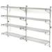 Nexel Poly-Green Wall Mount Wire Shelving - 48 W x 24 D x 63 H 4-Shelf Add-On