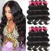 Body Wave Bundles Human Hair 8A Unprocessed Virgin Remy Brazilian Hair Weave 10 12 14 16 Inch 4 Bundles 400g Double Weft Natural Color for Black Women Firstbeauty