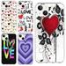 Pretty iPhone 14 Cover Cases iPhone 8 Plus Phone Case iPhone 14 Case Clear With Design Durable Protective Cover for iPhone 14 13 XR X 8 12 11 PRO Max 7 XS 6 Plus