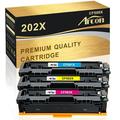 Arcon 3-Pack Compatible Toner for HP 202X CF501X CF502X CF503X Color LaserJet Pro MFP M254dw M254dn M254nw M280nw M281fdw M281fdn M281cdw Printers (Cyan Magenta Yellow)