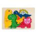 PERZOE Jigsaw Puzzle Wooden Colorful Three-dimensional Educational Bright Color Hand-eye Coordination Child Gift 3D Animal Puzzle Baby Early Education Toy Party Favors