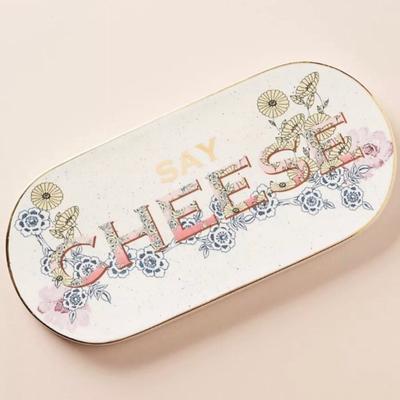 Anthropologie Dining | Anthropologie Say Cheese Cheese Board | Color: Cream/White | Size: Os