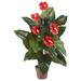 Nearly Natural 3 Anthurium Silk Plant (Real Touch)