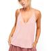 Free People Tops | Free People Intimately Ribbed Racerback Tank- Size Large | Color: Cream/Pink | Size: L