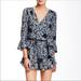 Free People Dresses | Free People All The Right Ruffles Romper Floral | Color: Black/Blue | Size: Xs