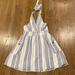 American Eagle Outfitters Dresses | American Eagle Striped Halter Dress - Small | Color: Purple/White | Size: S