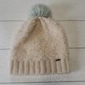 Free People Accessories | Free People Beige Wool Blend With Pom Pom Hat | Color: Blue/Cream | Size: Os