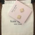 Kate Spade Jewelry | Kate Spade 18k Plated Clover Zircon Earrings | Color: Gold | Size: Os