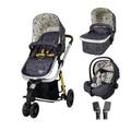 Cosatto Giggle 3 in 1 Travel System, Birth to 18kg, Pram, Pushchair, Carrycot and iSize Car Seat, Lightweight, Compact and Easy Fold Includes Free Raincover (Nature Trail)