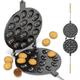 BIOL Heavy Oreshki Mold Oven Cookies Maker Oreshnitsa 16 Nuts Oreshki with Non-Stick Coating - Cookie Mold Oreshek Cake - Nut Cookie Shaped Molds Metal Mold Form Nuts for Sweet Russian Nuts