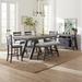 Lark Manor™ Aljona Counter Height Butterfly Leaf Dining Set Wood/Upholstered in Brown | 36 H in | Wayfair F0D066264C214BD28B18B6D65DE91394