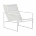 Summer Classics Serenata Sling Easy Lounge Outdoor Chair in White | 33.5 H x 25 W x 39 D in | Wayfair 457794+C2344076N