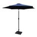 UBesGoo 8.8 feet Outdoor Aluminum Patio Umbrella Patio Umbrella Market Umbrella with 42 Pound Square Resin Umbrella Base Blue