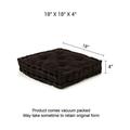 REDEARTH Velvet Floor Pillows-Premium Rayon Cotton Velvet Washable Plush Extra Soft Square seat Cushion with Handle for Dining Patio Office Outdoor Hardwood Floor 18x18x4; Charcoal Single Pack