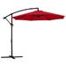 ABCCANOPY 9 FT Patio Umbrellas with Crank & Cross Base for Garden Backyard Pool and Beach 12+ Colors(Red)